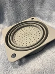 Ikea Klockren Silicone Colander Grey Collapsible Foldable Strainer Super Clean. Fixed Price $22.97.
