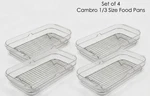 Cambro Camwear 1/3 Size Food Pan 2" Deep With Drain Shelf Set Of 4. Fixed Price $55.00.