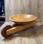 Woodcraftery Wheelbarrow Fruit Nut Bowl. Fixed Price $28.30.