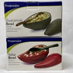 Progressive Guacamole Bowl & Salsa Pepper With Spoons Hand Painted Ceramic. Fixed Price $27.99.