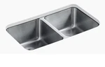 New Kohler K-3171-HCF-NA Undertone Preserve Dbl/eql Ss Kitchen Sink. Fixed Price $949.00.