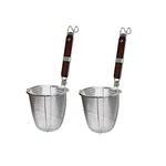 2-PACK Stainless Steel Noodle Strainer Basket With Wood Handle G+ Life Kitc.... Fixed Price $62.41.