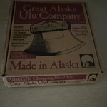 Great Alaska Ulu Company Bowl Set W/ 6IN Knife, Stand & Dvd. Fixed Price $15.00.