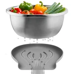 304 Stainless Steel Colander With Food-silicone Self-draining Base, Coinicxce.... Fixed Price $39.49.