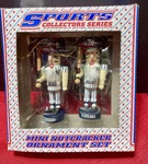 New York Yankees Wooden Mini Nutcracker Set Of 2 Collector Ornaments. Fixed Price $16.00.