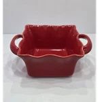 Bia Red Ceramic Square 4.5 Oven Safe Baking Dish With Handles. Fixed Price $15.50.
