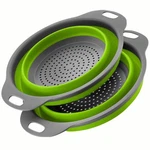 Silicone Colander Collapsible Strainers Set For Kitchen- 2 Pack (5QT) -over Home. Fixed Price $38.88.