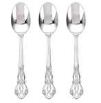 75 Pc Metallic Decorative Silver Plastic Disposable Spoons Party Wedding Event. Fixed Price $13.99.