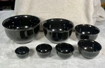 7 Piece Gibson Black Nesting Mixing Bowls Set Vintage. Fixed Price $75.00.