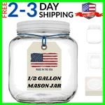 Half Gallon Glass Large Mason Jar Wide Mouth With Airtight Metal Lid - 1/2 Ga.... Fixed Price $39.59.