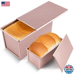 Pavsrmy 2 Pack Pullman Loaf Pan Lid 1 LB/0.5 Dough Capacity Premium. Fixed Price $22.01.