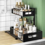 Metal Under Sink Organizers And Storage, Adjustable Cabinet. Fixed Price $35.95.