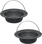 2 Pcs Black Kitchen Sink Strainer With Handle For Most Drains, Stainless. Fixed Price $16.99.