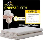 Cloths, Grade 90 (9 Sq Feet) 100% Pure Cotton Reusable Cheesecloth, Unble. Fixed Price $8.81.
