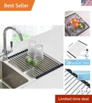 Heat-resistant And Space-saving Roll-up Dish Drying Rack For Kitchen Sinks. Fixed Price $13.99.