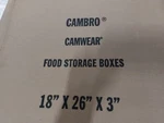 (6 Pack) Cambro 18263CW135 Camwear Food Storage Box Clear, Gal, 18"X26"X3-1/2". Fixed Price $99.99.