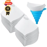 Janyun 150 Pcs Paint Strainers With Silicone Funnel Filter, Nylon White. Fixed Price $22.98.