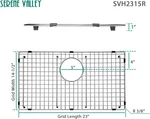 Serene Valley Sink Bottom Grid SVH2315R 23" X 14-1/2" Rear Drain Radius 3/8" New. Fixed Price $21.97.