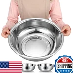 Nuogo 4 Pcs Stainless Steel Mixing Bowls Set Extra Large Metal Basin Silver. Fixed Price $94.81.