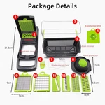 16-IN-1 Vegetable Fruit Chopper Cutter Food Onion Veggie Dicer Slicer Kitchen. Fixed Price $18.62.
