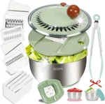 Stainless Steel Salad Spinner Large With 5 Blades Slicer, Lettuce Washer. Fixed Price $63.43.