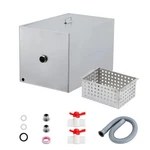 25 Lbs Commercial Stainless Steel Grease Trap 13 Gpm Side Inlet For Kitchen.. Fixed Price $74.59.