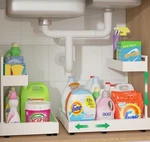 Realinn Expandable Under Sink Organizer Pull Out 2 Shelves Pack Sealed. Fixed Price $32.00.