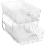 Simple Houseware 2 Tier Bathroom Organizer Tray Pull-out Sliding Clear. Fixed Price $55.32.