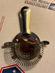 Vtg 70S Vollrath Hawthorne Cocktail Spring Bar Strainer 18-8 Stainless Steel 6"L. Fixed Price $6.99.