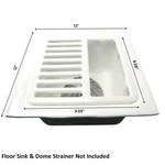 Gsw Floor Sink Top Grate With Ceramic Surface FS-T3/4 Size, 9- X 1-. Fixed Price $34.00.