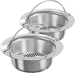 Stainless Steel Kitchen Sink Strainer Set, Dishwasher Safe, 2 Pack. Fixed Price $20.95.