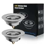 Kitchen Sink Drain Strainer, 4 1 All Stainless Steel Strain... Fast Ship. Fixed Price $33.99.