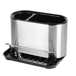 Stainless Steel Sink Caddy Sponge Holder Organizer Tidy Drains Water Dish Bru.... Fixed Price $26.37.
