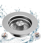 2-PACKS 3-IN-1 Kitchen Filter Plug Set, Stainless Steel Wrap-around Sink.... Fixed Price $45.84.