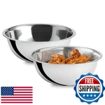 Ocs Parts 3 Quart Mixing Bowls Set 2 9.75-INCH Stainless Steel Profession. Fixed Price $45.56.