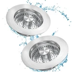 Upgraded 3 1 Kitchen Sink Drain Strainer Stopper, Brushed Stainless Steel .... Fixed Price $49.00.