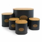 Megachef Kitchen Food Storage And Organization 5 Piece Canister Set In Grey. Fixed Price $67.95.