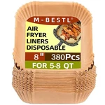 M-bestl 380 Pcs Disposable Air Fryer Liners Food Grade Parchment Paper Non-stick. Fixed Price $29.12.