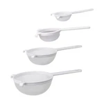 Hic Kitchen Set Of (3, 4, 5.5, 7-INCH), Double-ear Fine Mesh White. Fixed Price $19.70.