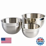 Babish 3-PIECE Stainless Steel Mixing Set Nesting Metal For Baking. Fixed Price $67.73.