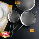 Eleen 3PC Stainless Steel Fine Mesh Strainers Kitchen Sieves Colanders Sifters. Fixed Price $27.99.