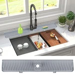 Derlights 30 Sink Splash Guard Mat,silicone Faucet Handle Inch, Gray. Fixed Price $22.49.