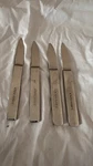 Set 4 Morty The Knife Man Stainless Steel Crab Knives Professional Shellfish. Fixed Price $55.00.