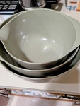 Set Of 3 Green Plastic Nesting Oxo Non Skid Mixing Bowls Plus 1 White. Fixed Price $18.00.