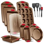 Nutrichef 15PCS Kitchen Oven Baking Pans Deluxe Nonstick Golden Coating Inside. Fixed Price $74.99.