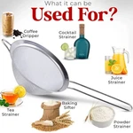 Alpine Cuisine Stainless Steel Mesh Strainer 16CM Fine Sieve Kitchen Colander. Fixed Price $9.99.