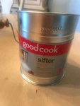 New Good Cook Aluminum Sifter Wooden Knob Cup 750 Ml Bradshaw Intl #24302. Fixed Price $11.95.