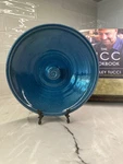 Handmade Blue Glazed Stoneware Bowl The Gourmet Spiral Center Art Pottery. Fixed Price $19.00.