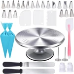 Uten 12 Inch Cake Turntable Decorating Supplies Kit, 33 Pcs Rotating Alumin. Fixed Price $80.15.
