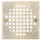 Jones Stephens C6083BN Square Strainer 4-1/4" Cast Brass Brushed Nickel. Fixed Price $54.81.